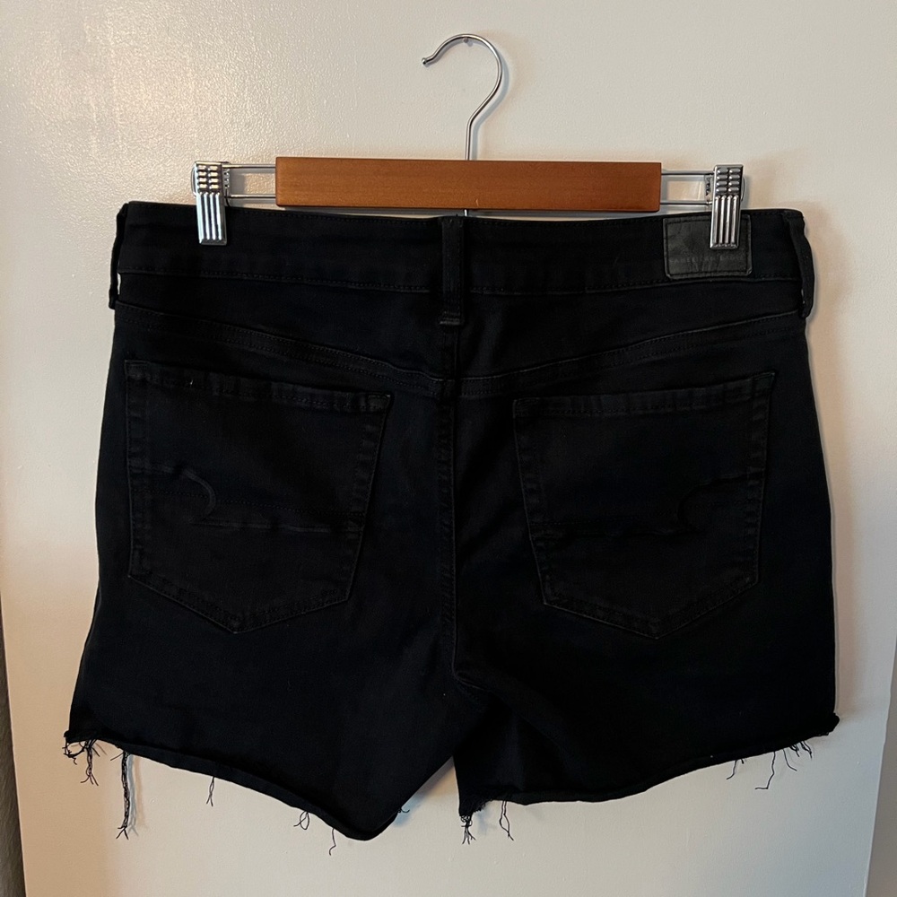 American Eagle Outfitters Black Denim Cutoff Shorts